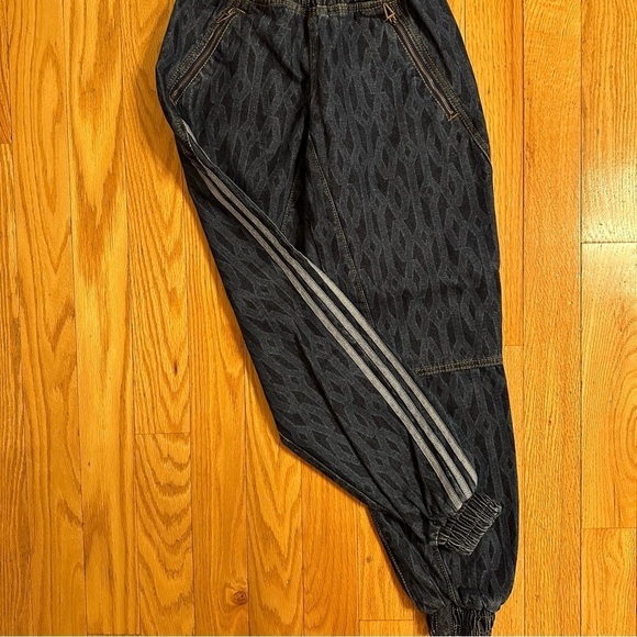 Adidas Ivy Park Monogram Denim Track Pants Dark Denim XXS Unisex Beyonce - Picture 3 of 11